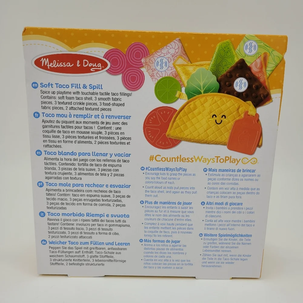 Melissa & Doug Soft Taco Play Set Bright Colors Sensory Infant Gifts 6mo+ NEW